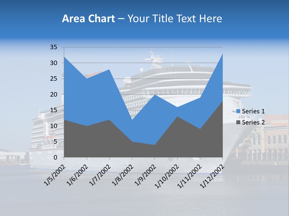 Break Blue Liner PowerPoint Template