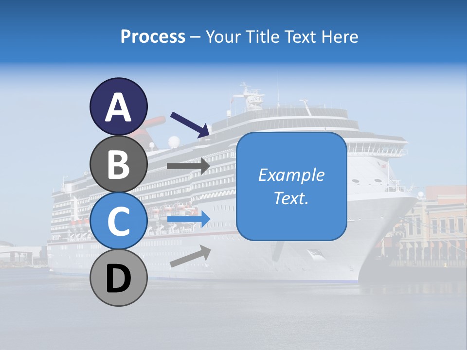Break Blue Liner PowerPoint Template