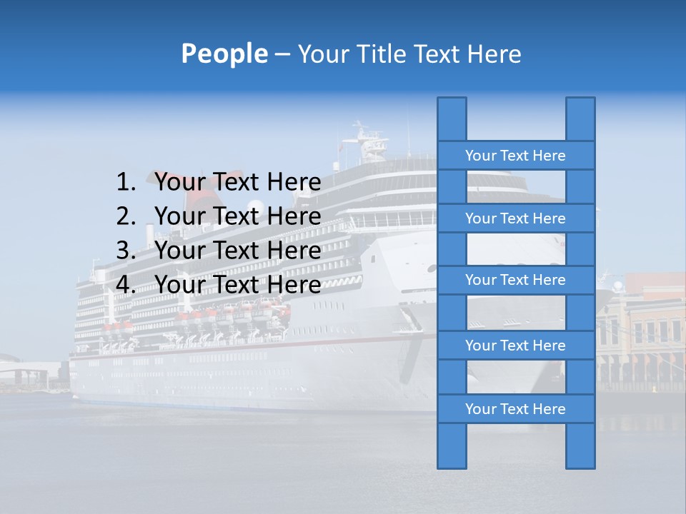 Break Blue Liner PowerPoint Template