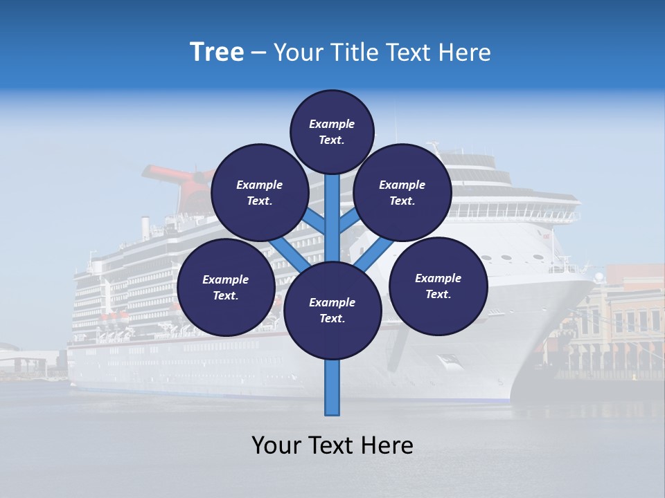 Break Blue Liner PowerPoint Template