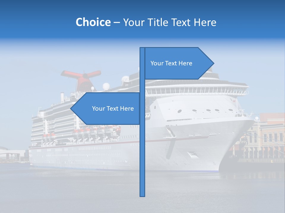 Break Blue Liner PowerPoint Template