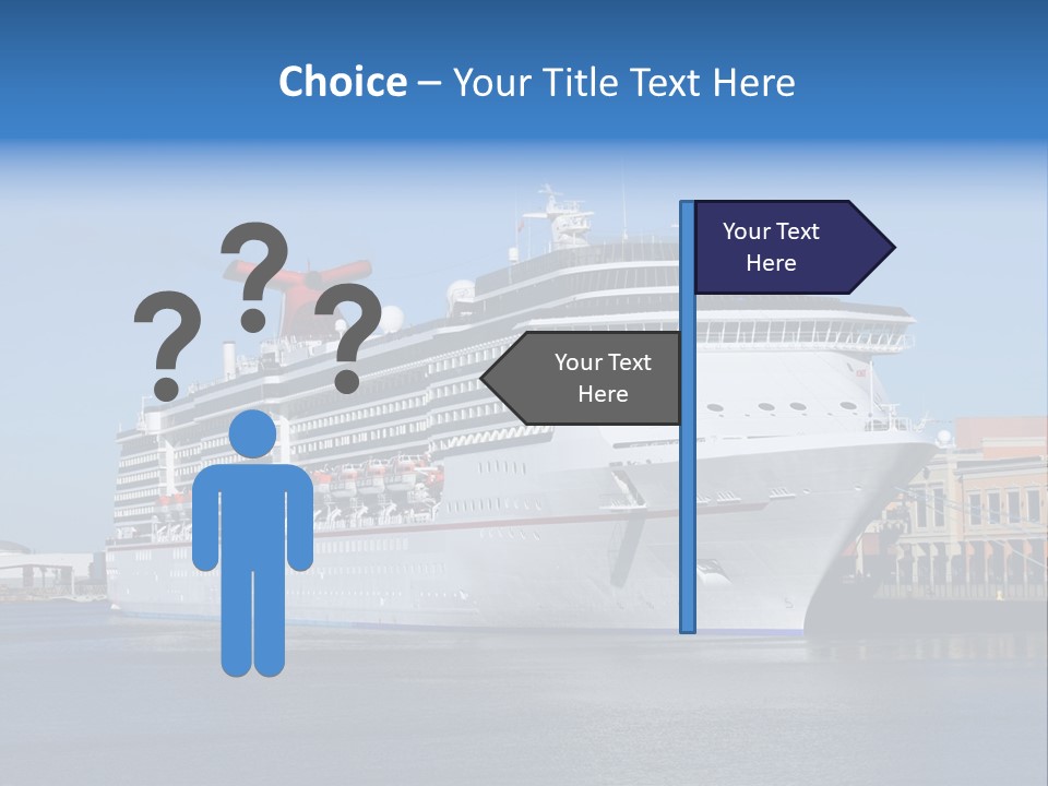 Break Blue Liner PowerPoint Template