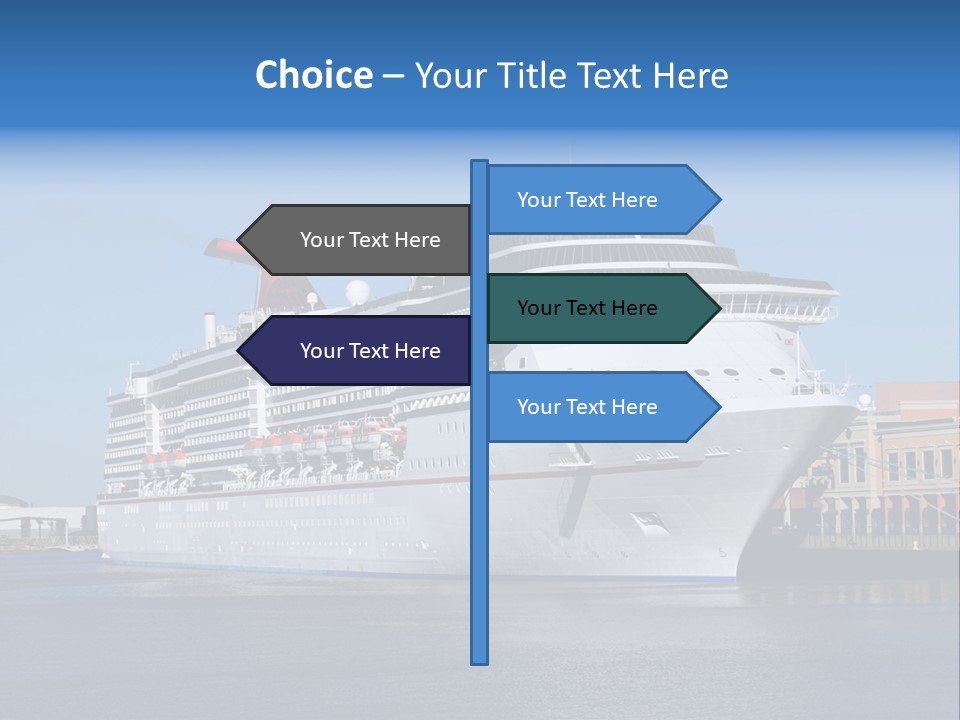 Break Blue Liner PowerPoint Template