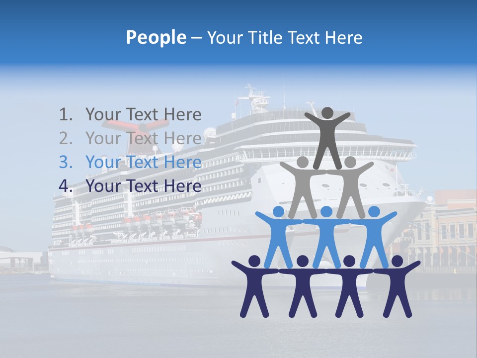 Break Blue Liner PowerPoint Template