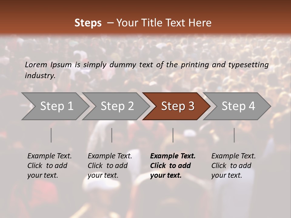 Day Crowd Lifestyle PowerPoint Template