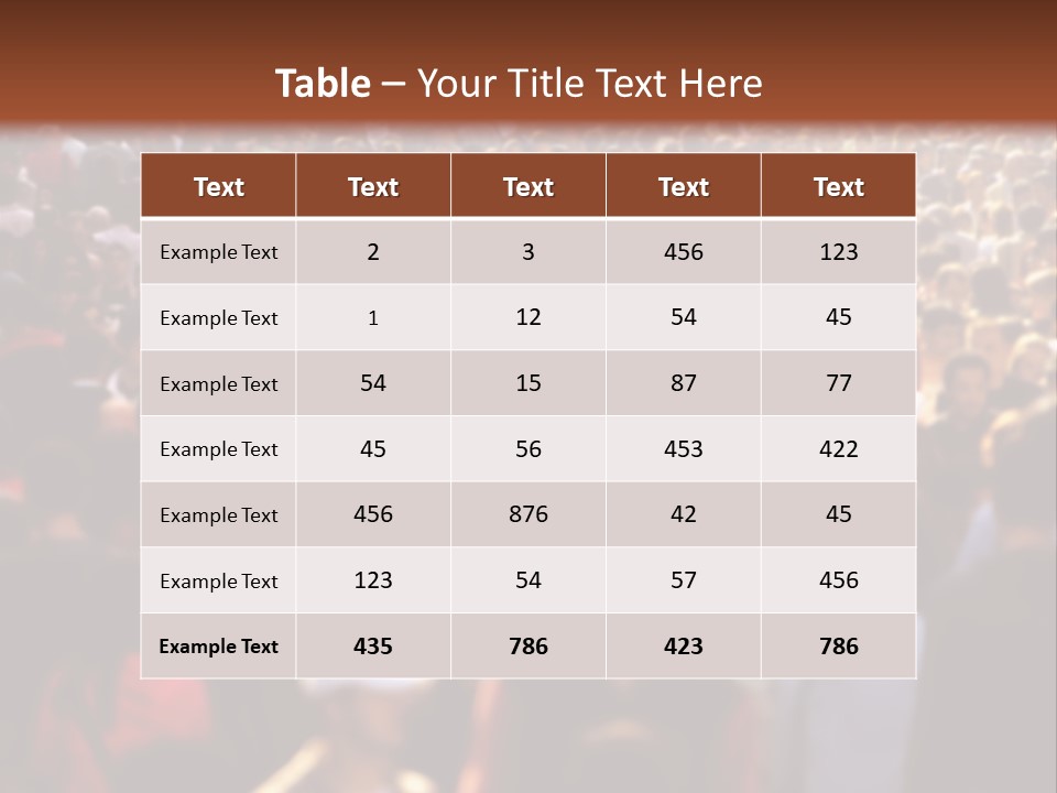 Day Crowd Lifestyle PowerPoint Template