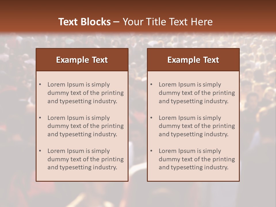 Day Crowd Lifestyle PowerPoint Template