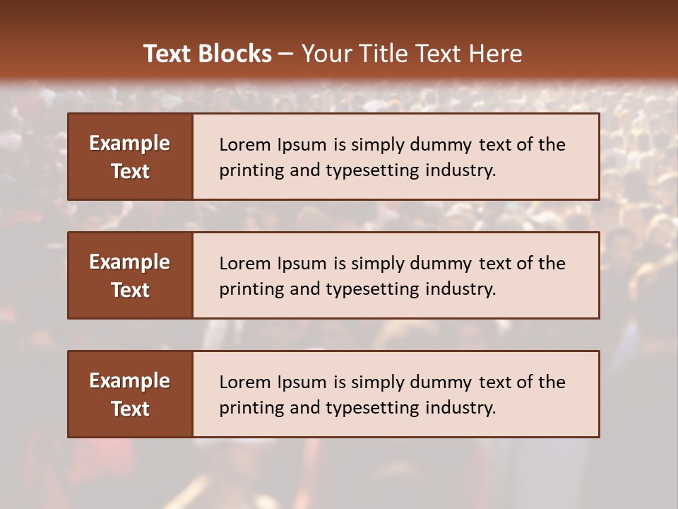 Day Crowd Lifestyle PowerPoint Template