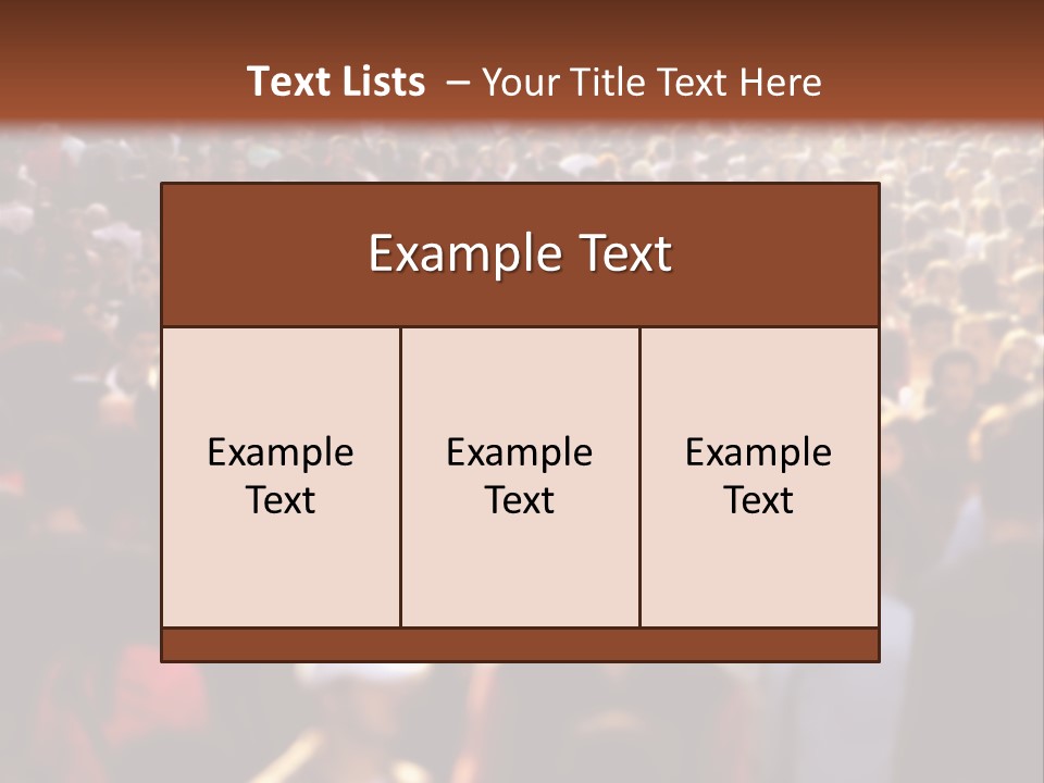 Day Crowd Lifestyle PowerPoint Template