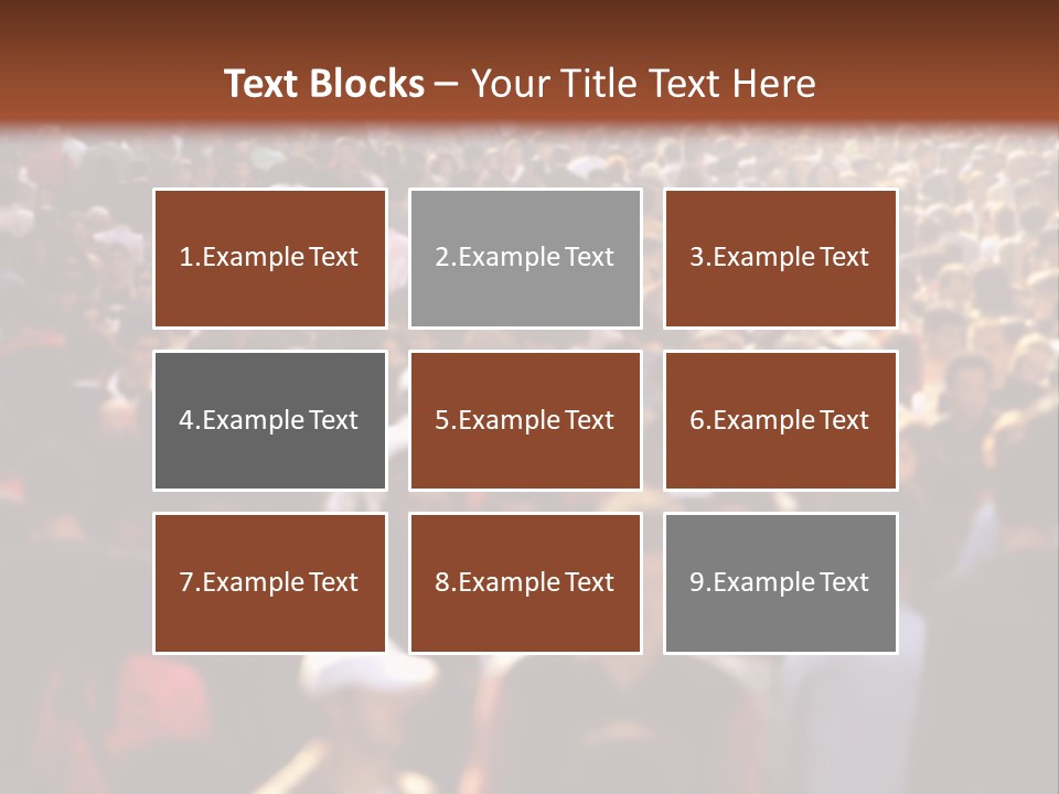 Day Crowd Lifestyle PowerPoint Template