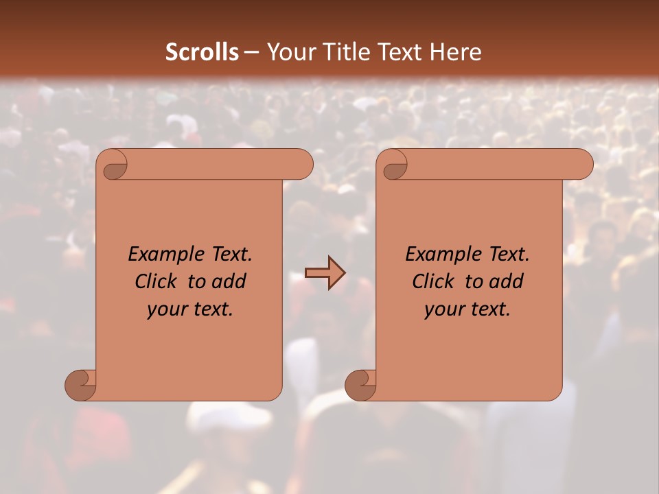 Day Crowd Lifestyle PowerPoint Template