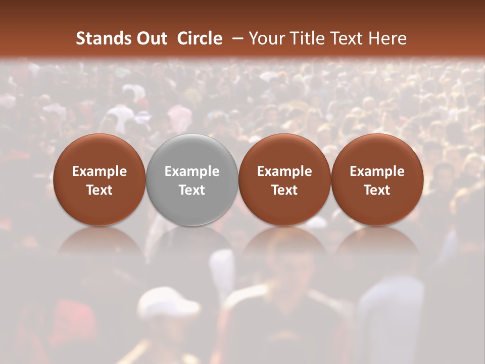 Day Crowd Lifestyle PowerPoint Template