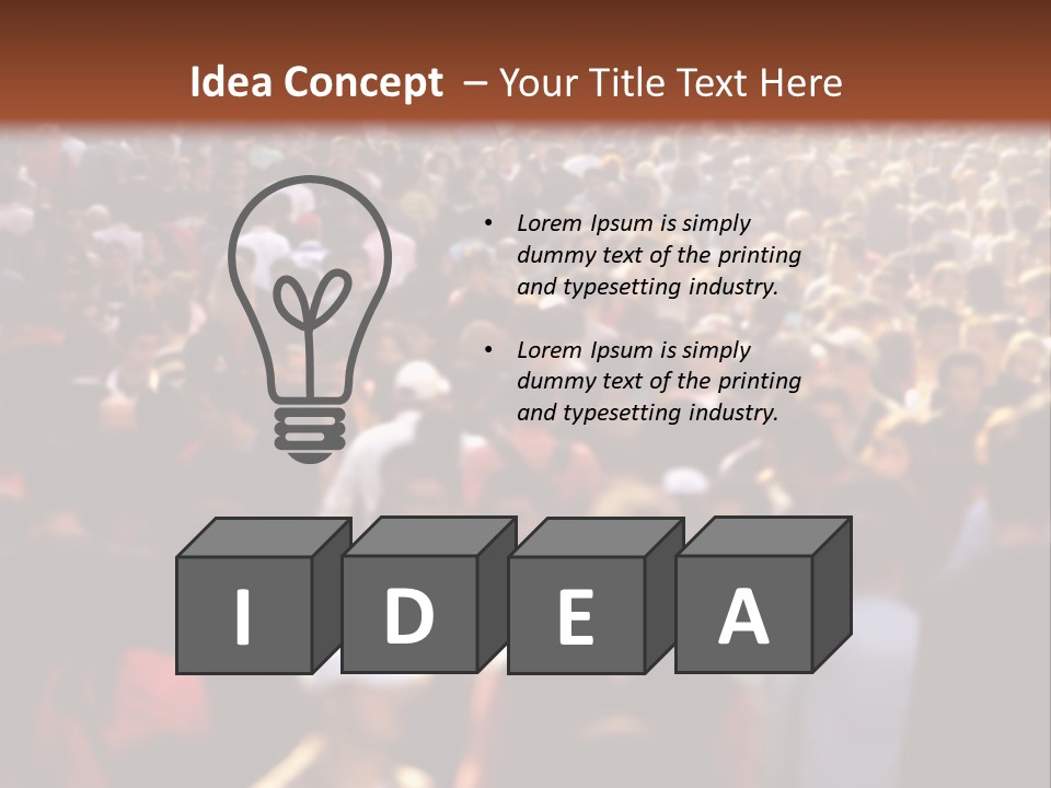 Day Crowd Lifestyle PowerPoint Template