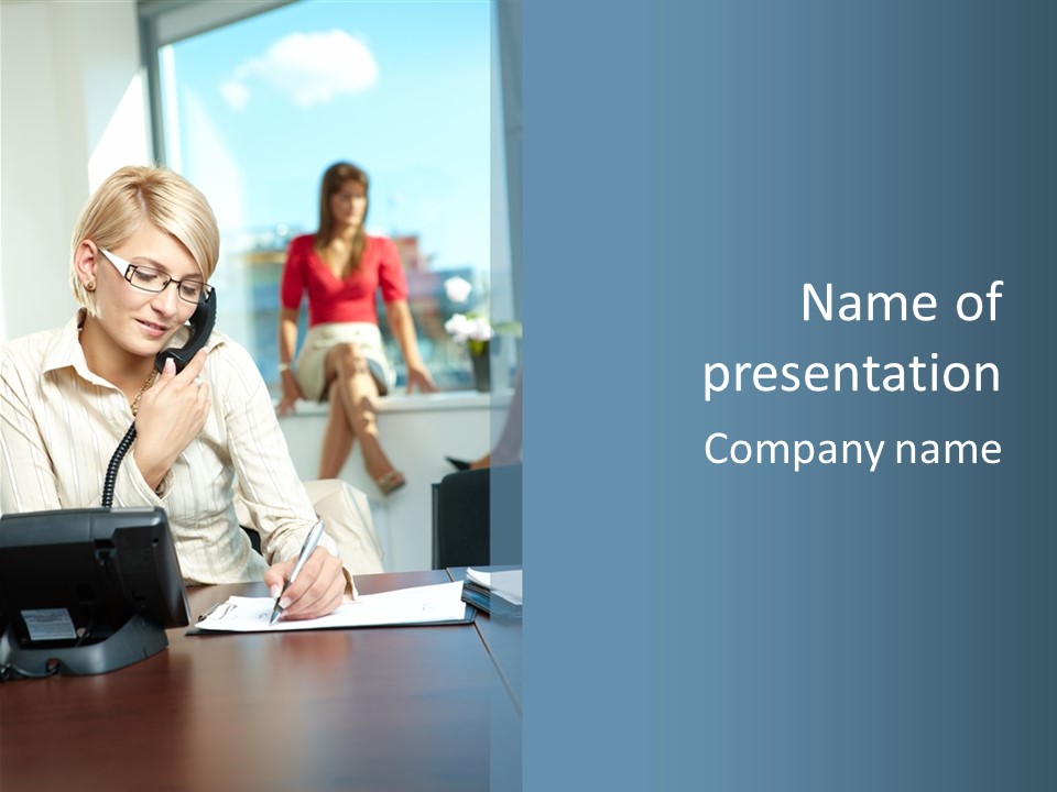 Chat Woman Female PowerPoint Template