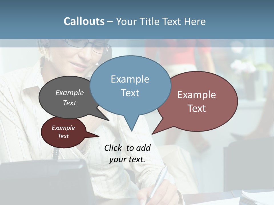 Chat Woman Female PowerPoint Template