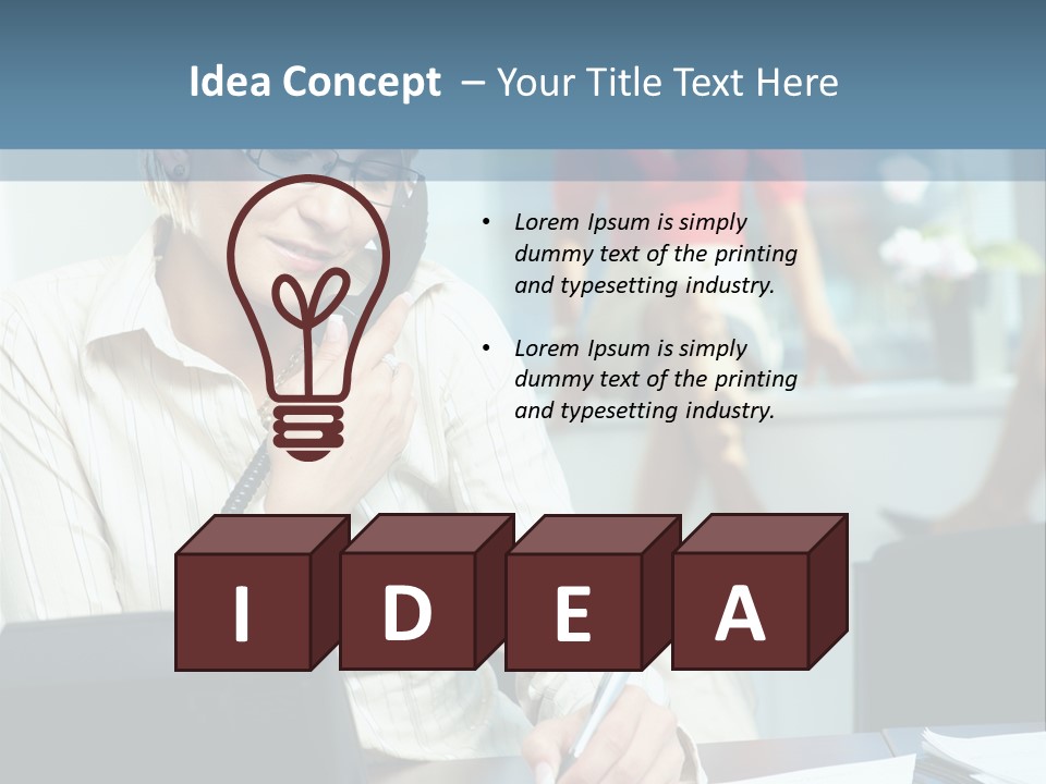 Chat Woman Female PowerPoint Template