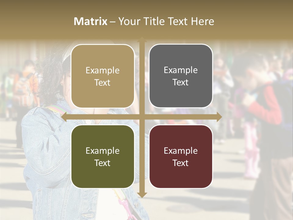 Caucasian Carrying School PowerPoint Template