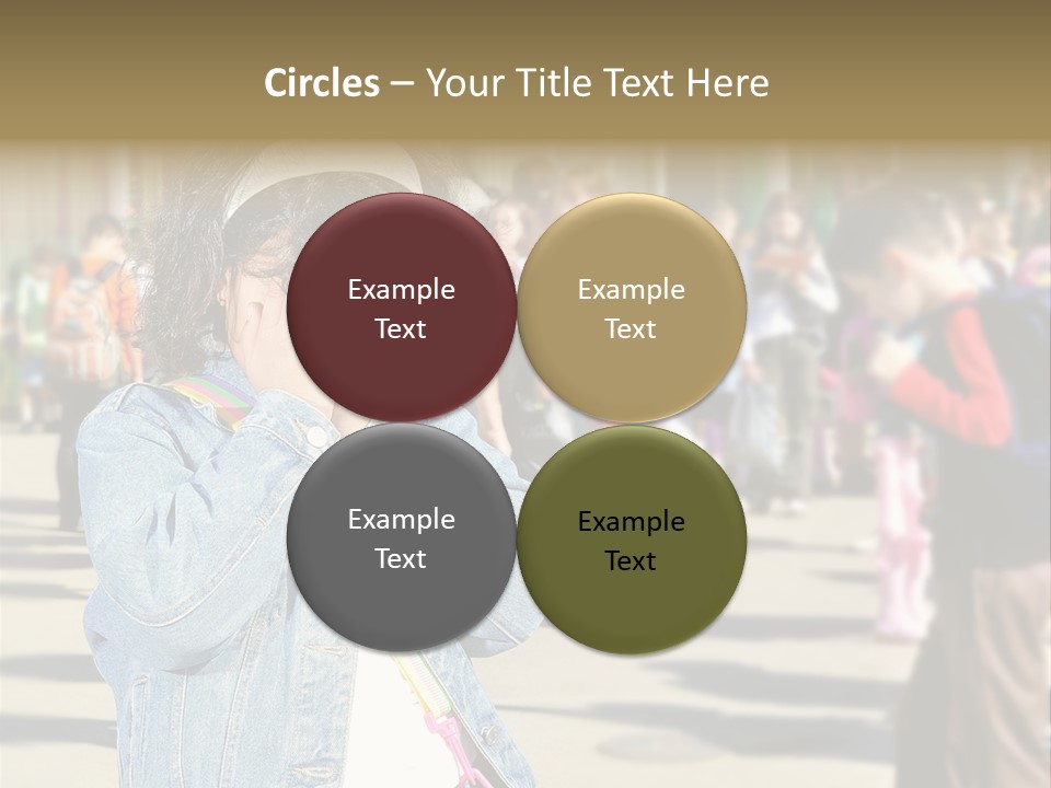 Caucasian Carrying School PowerPoint Template