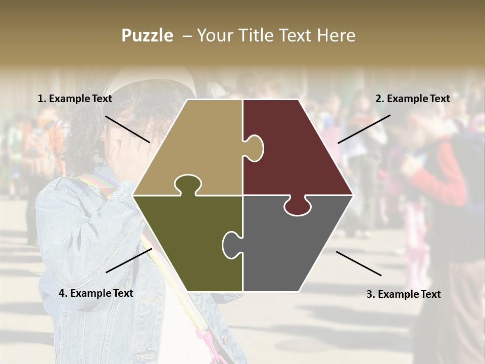 Caucasian Carrying School PowerPoint Template