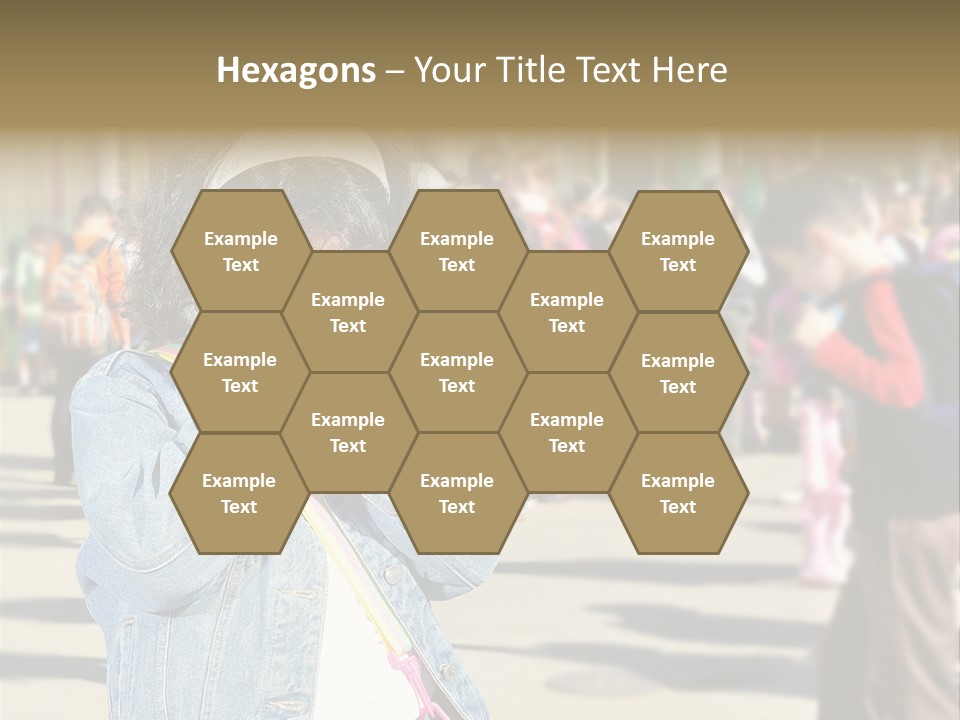 Caucasian Carrying School PowerPoint Template