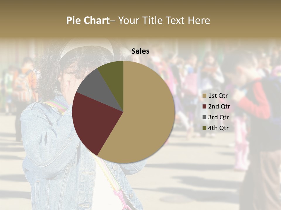 Caucasian Carrying School PowerPoint Template