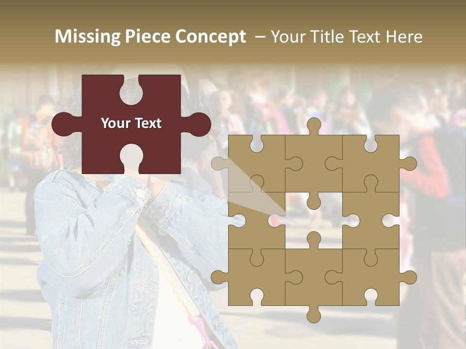 Caucasian Carrying School PowerPoint Template