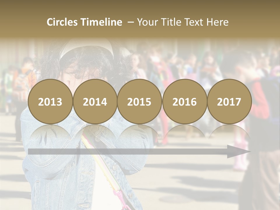 Caucasian Carrying School PowerPoint Template