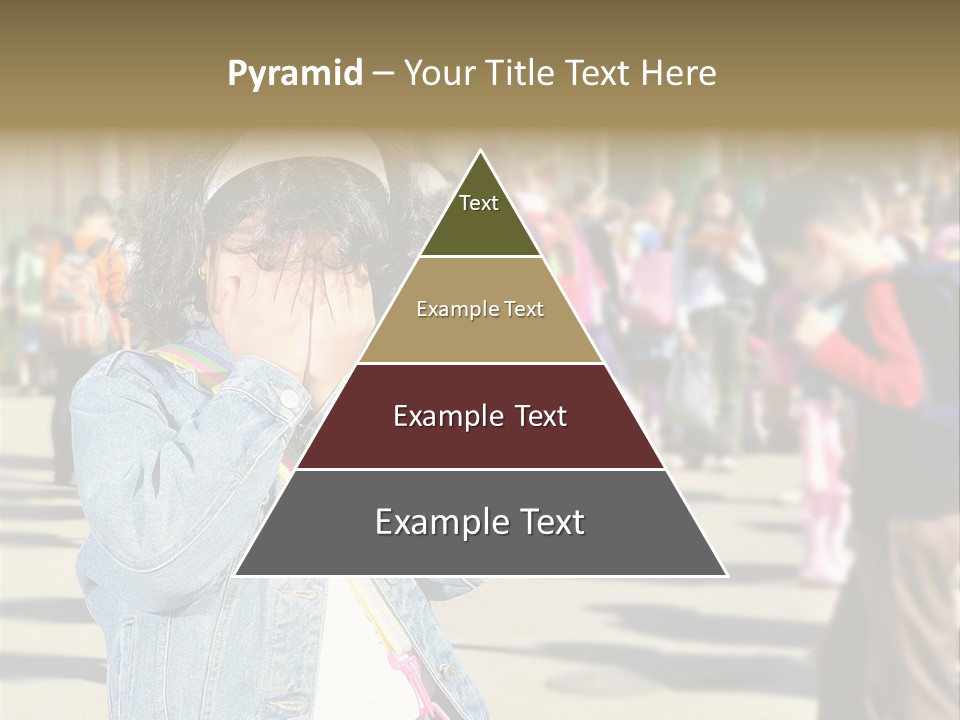 Caucasian Carrying School PowerPoint Template