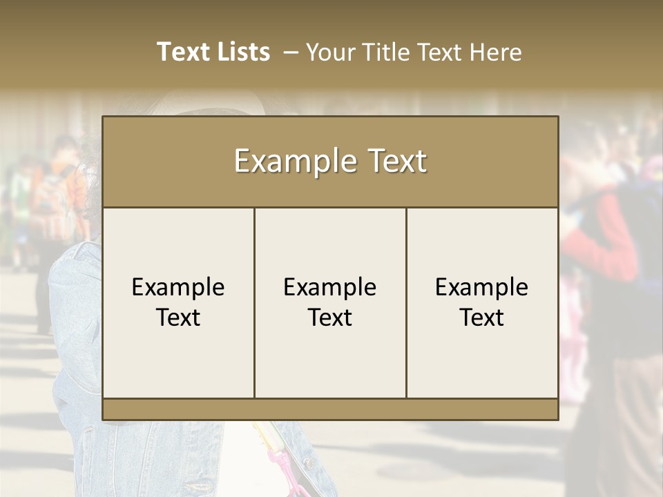Caucasian Carrying School PowerPoint Template