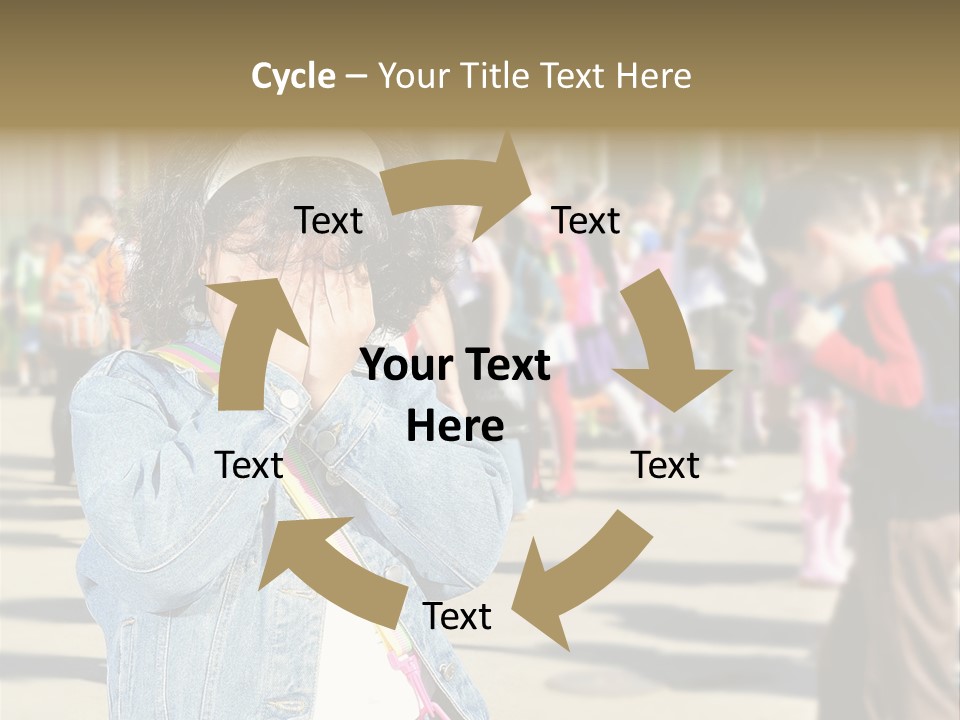 Caucasian Carrying School PowerPoint Template