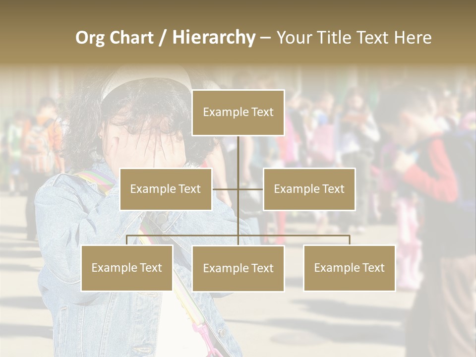 Caucasian Carrying School PowerPoint Template