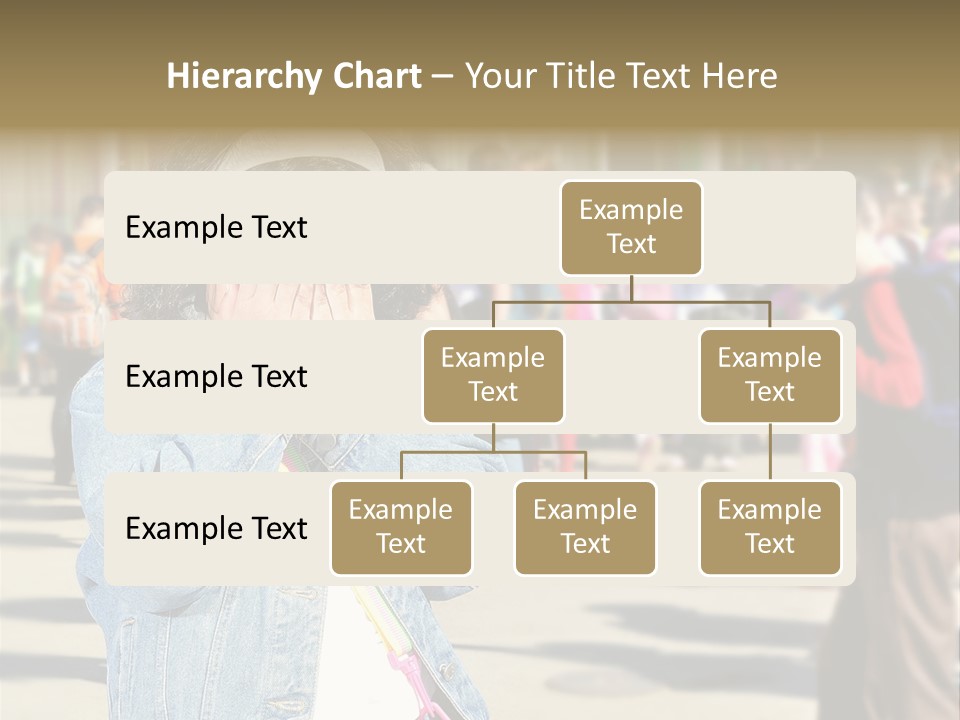 Caucasian Carrying School PowerPoint Template