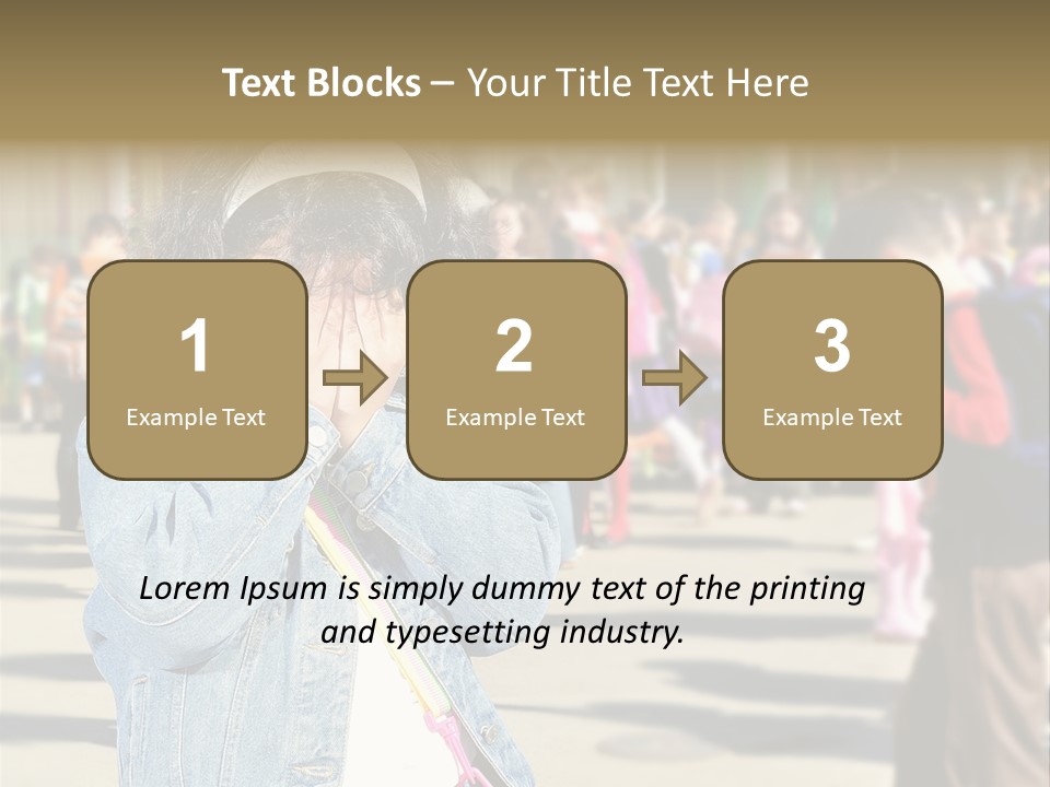 Caucasian Carrying School PowerPoint Template