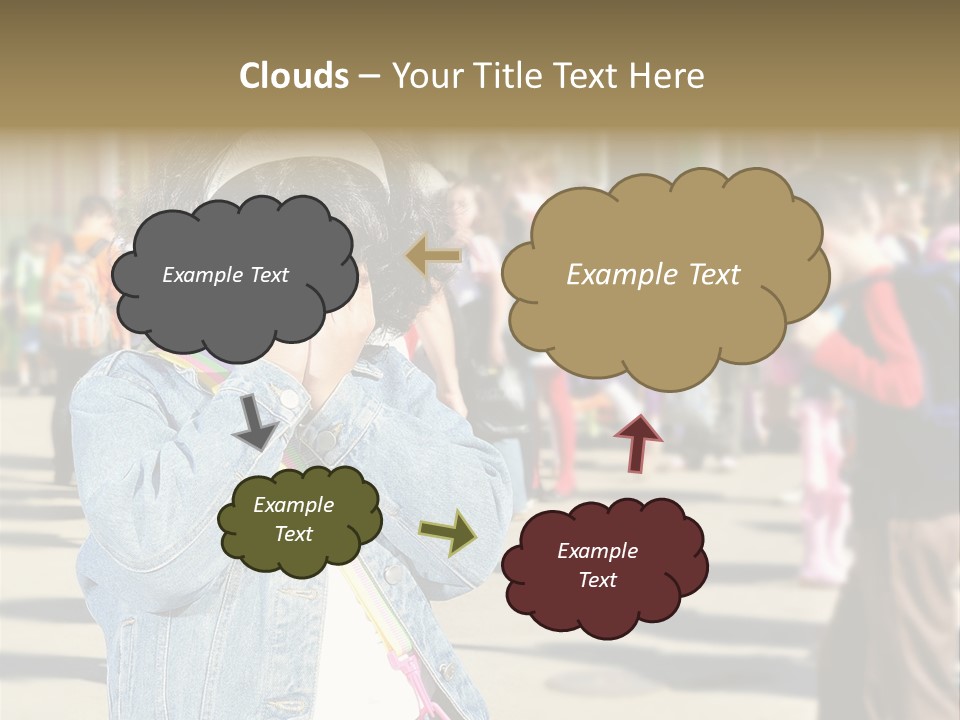 Caucasian Carrying School PowerPoint Template