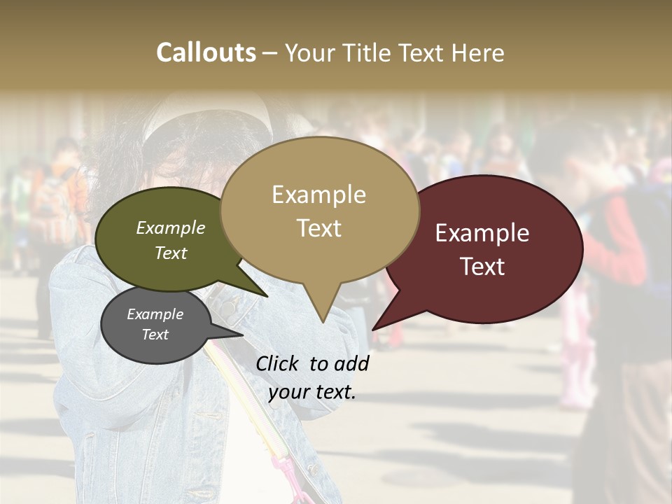 Caucasian Carrying School PowerPoint Template