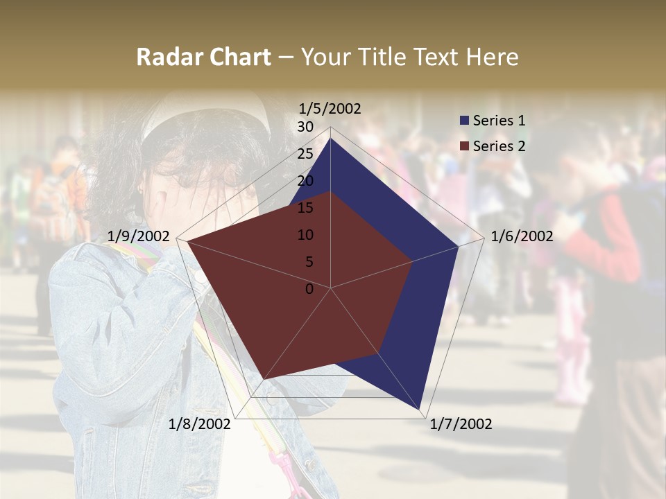 Caucasian Carrying School PowerPoint Template