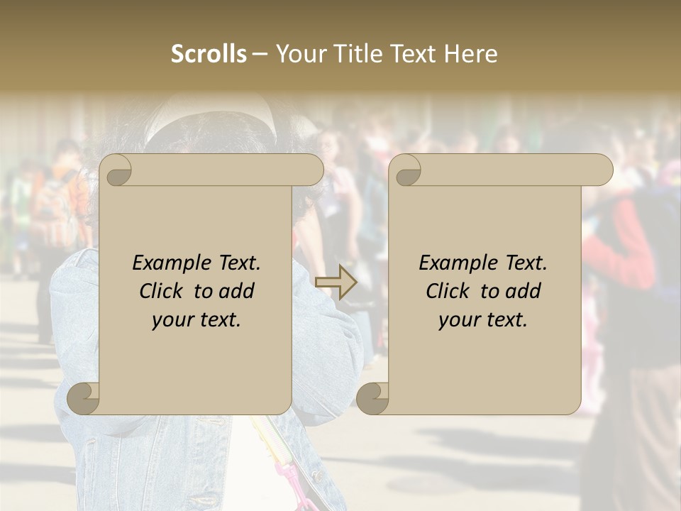 Caucasian Carrying School PowerPoint Template