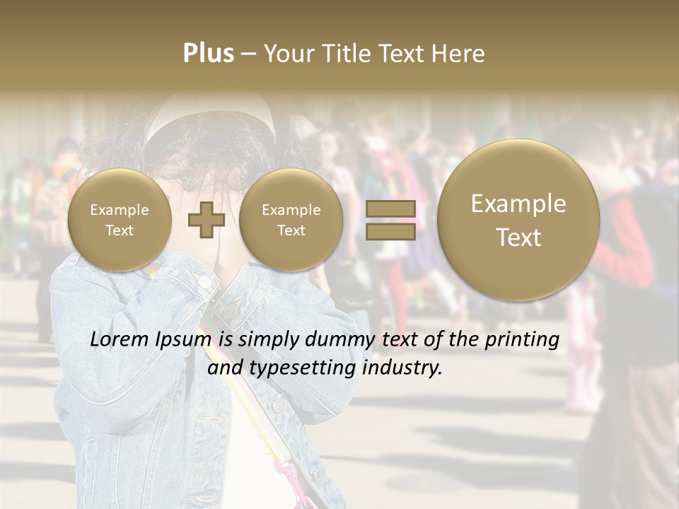 Caucasian Carrying School PowerPoint Template