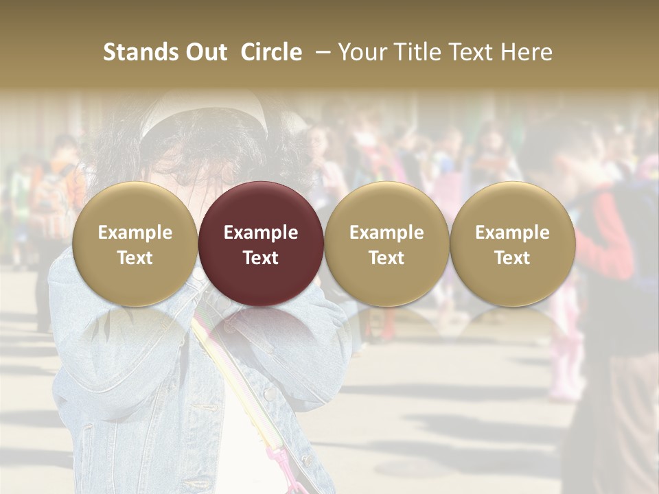 Caucasian Carrying School PowerPoint Template