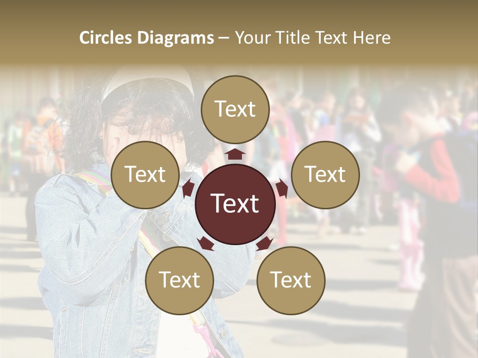 Caucasian Carrying School PowerPoint Template