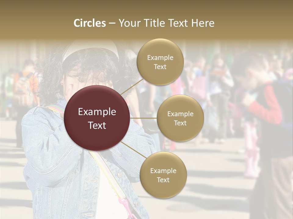 Caucasian Carrying School PowerPoint Template