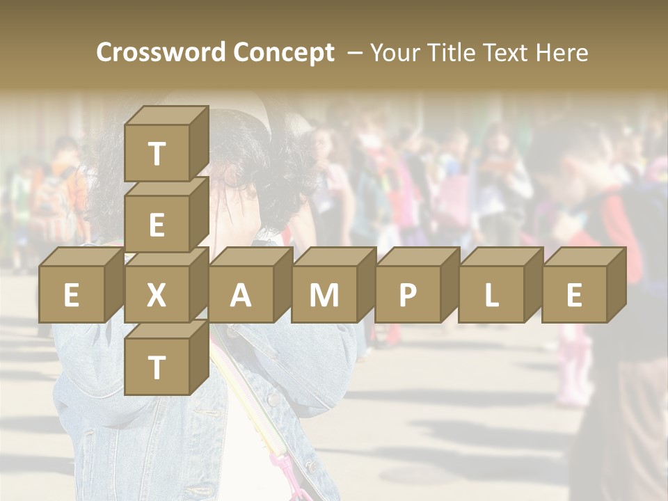 Caucasian Carrying School PowerPoint Template