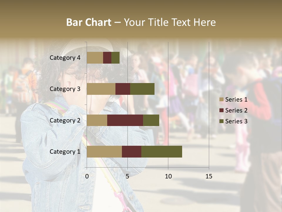 Caucasian Carrying School PowerPoint Template