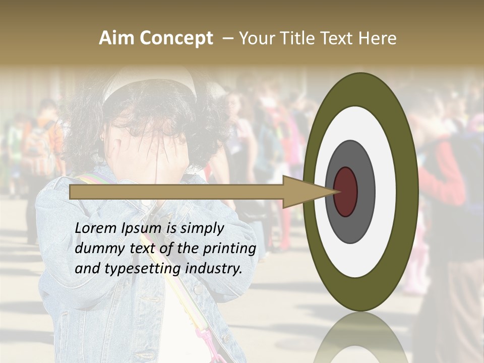 Caucasian Carrying School PowerPoint Template