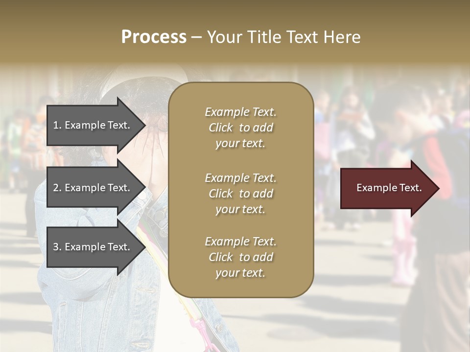 Caucasian Carrying School PowerPoint Template