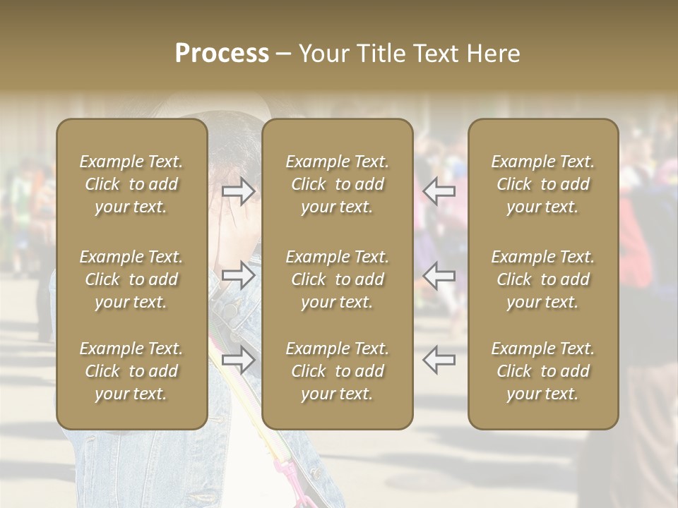 Caucasian Carrying School PowerPoint Template