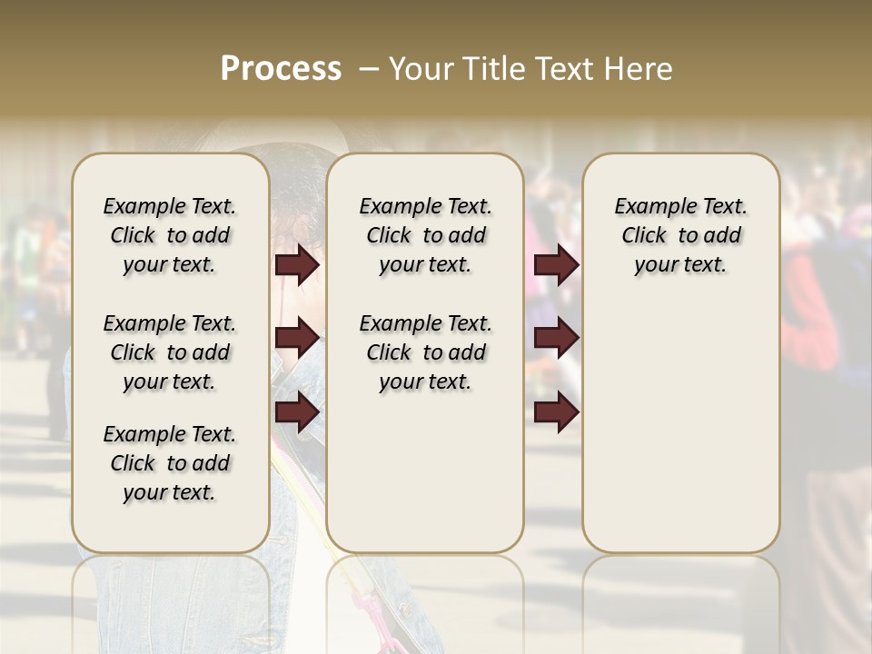 Caucasian Carrying School PowerPoint Template