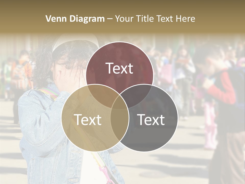 Caucasian Carrying School PowerPoint Template