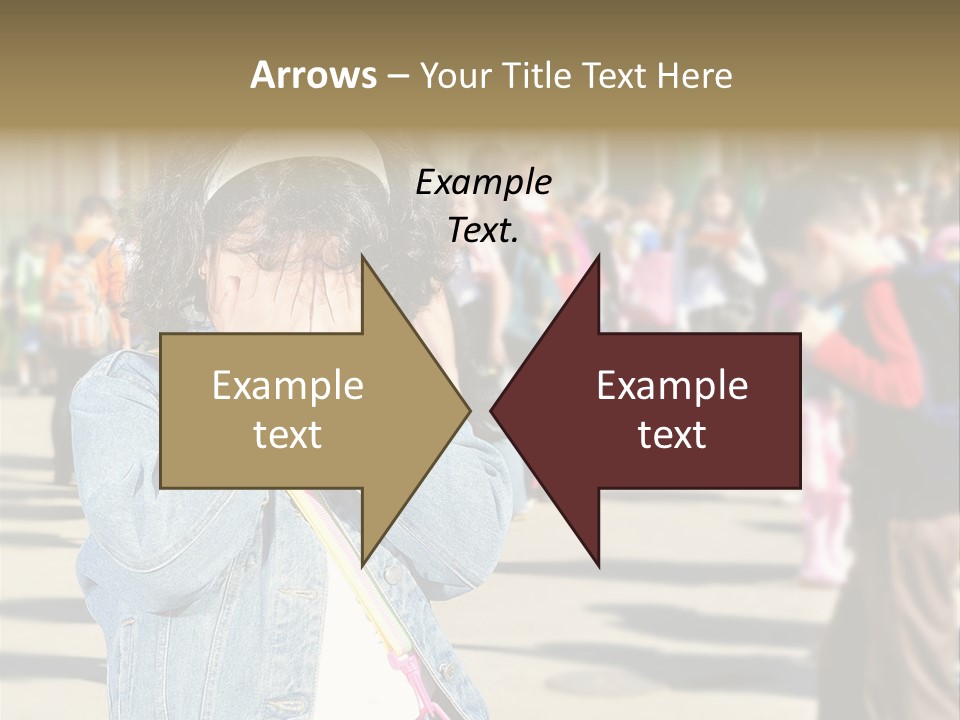 Caucasian Carrying School PowerPoint Template