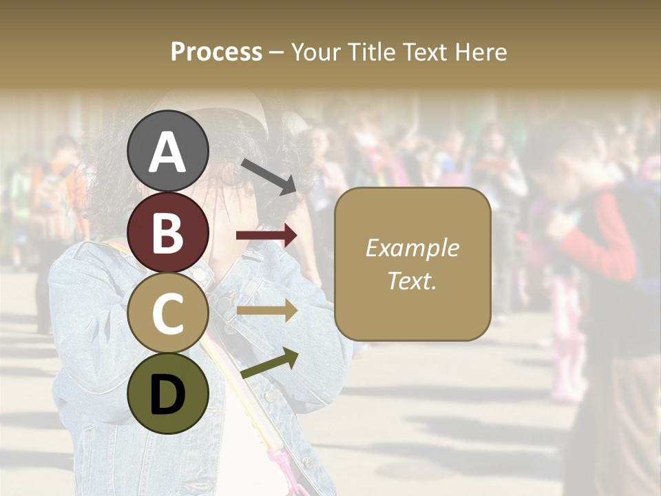 Caucasian Carrying School PowerPoint Template